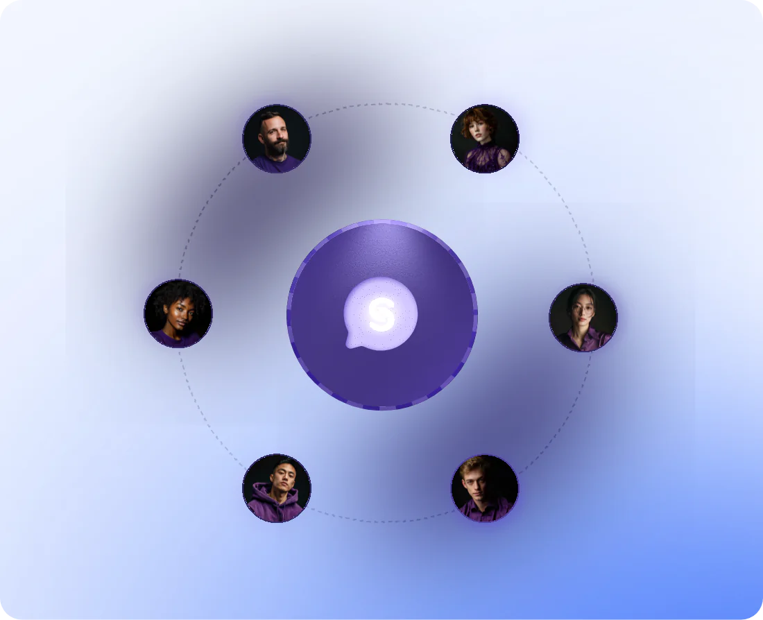 People connected around the CommuniSolve logo