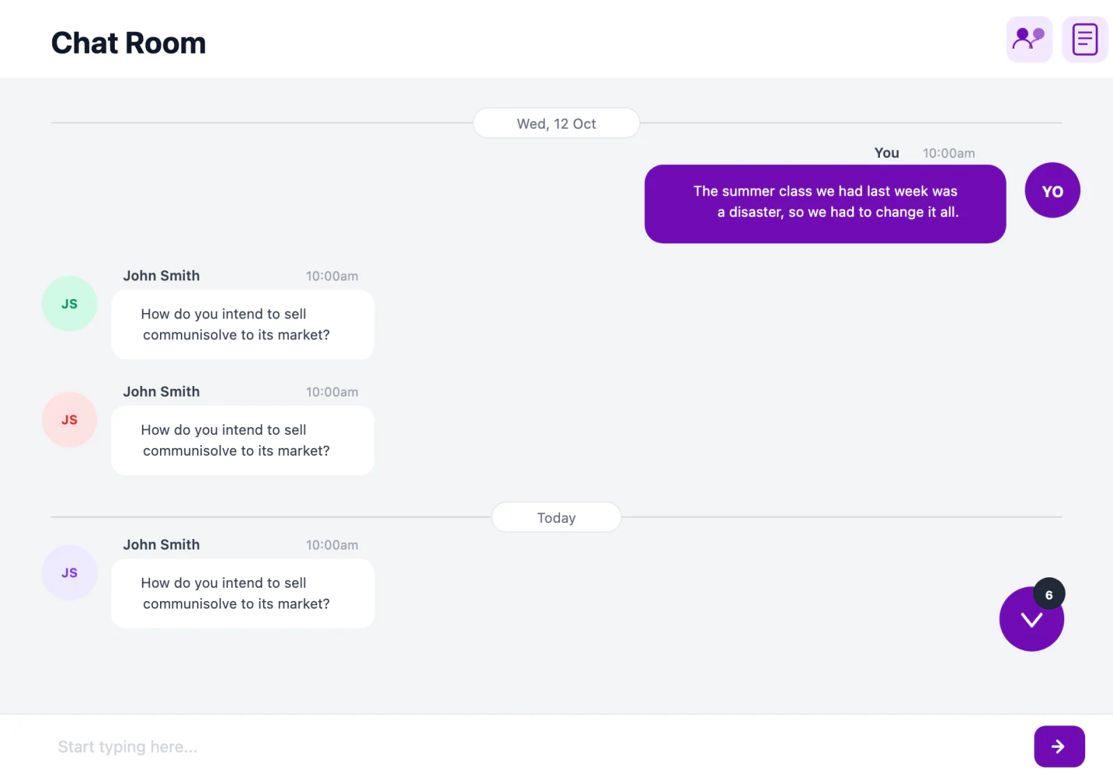 Team chatroom